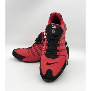 Nike Shox NZ Men's Size 13 University Red Black Running Shoes 378341-600